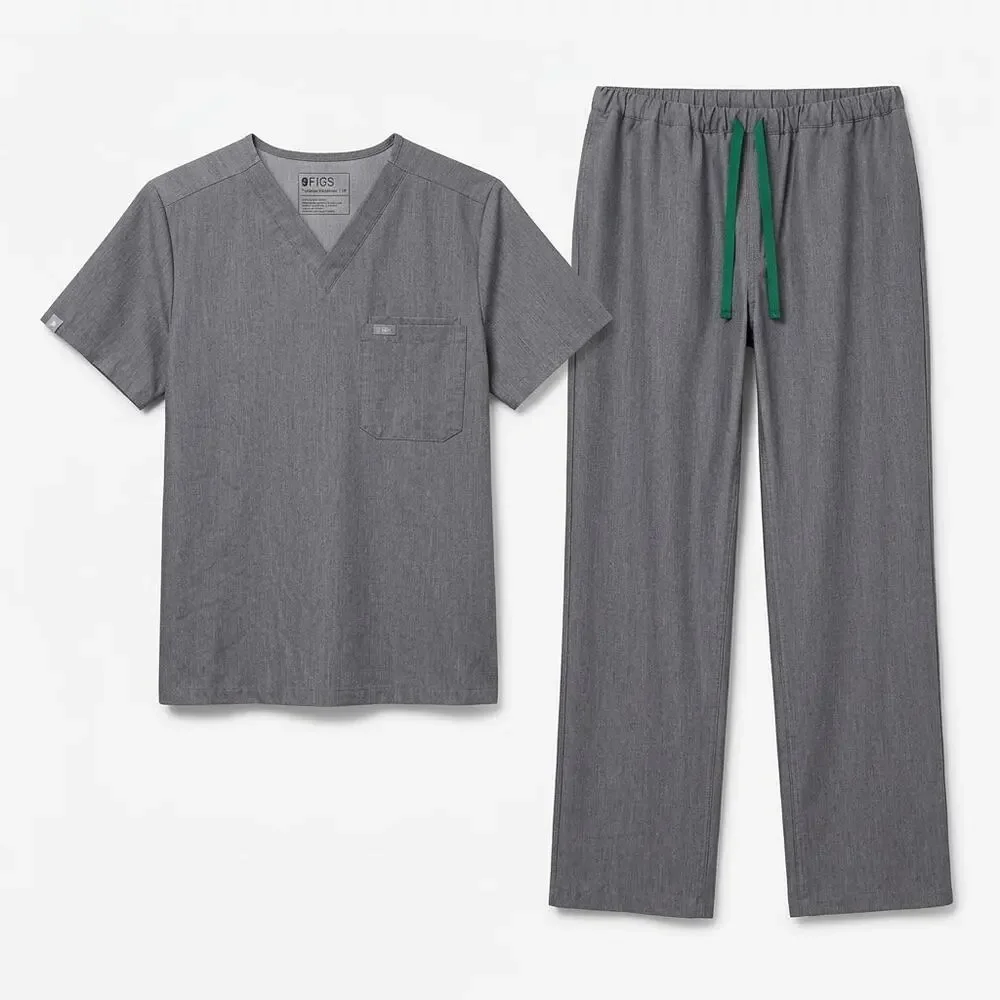 FIGS Technical Collection Leon And Pisco 2 Piece Scrub Set Gray Mens Medium